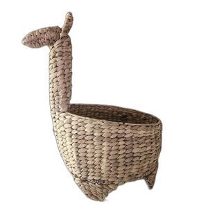 Opalhouse Llama Giraffe Large Wicker Storage Basket 22"H Home Decor